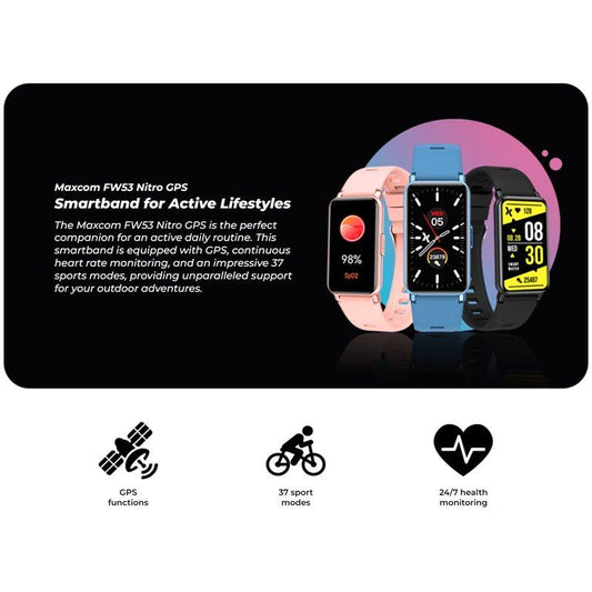 Smartwatch Maxcom Fw53 Nitro GPS Preto