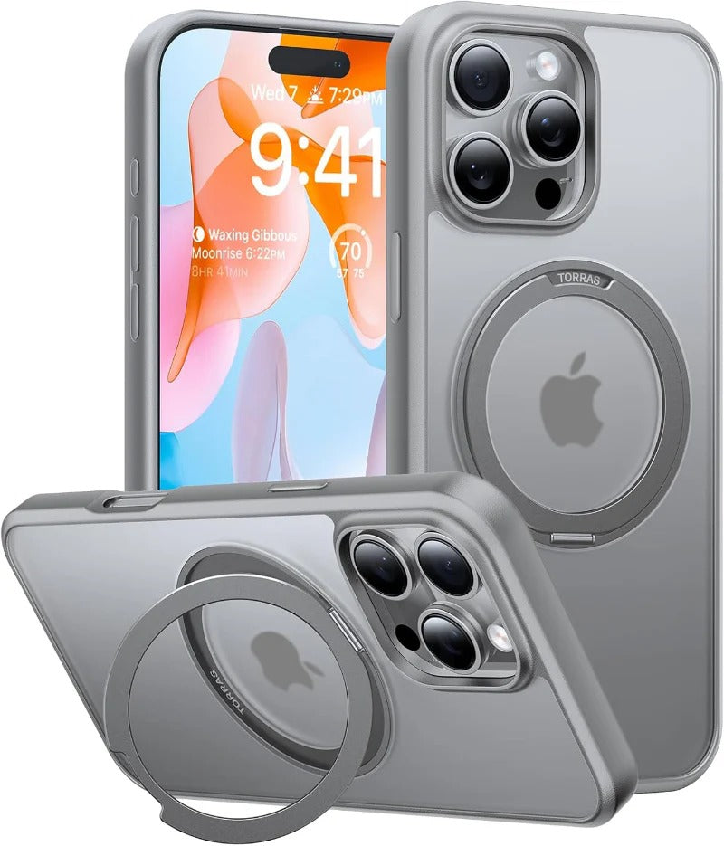 Torras Capa Ostand Pro Series p/ iPhone 16 Pro - Titanium Grey