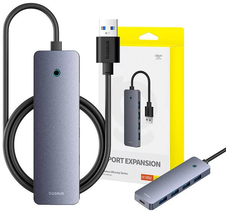 Baseus Hub Usb Ultrajoy 4In1 100Cm Cinza