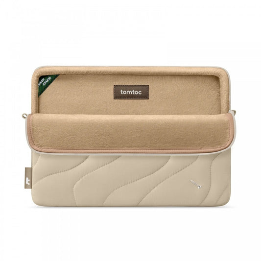 Tomtoc Mala 15 Inch Macbook Terra-A27 Puffy Laptop Sleeve Natural Sand
