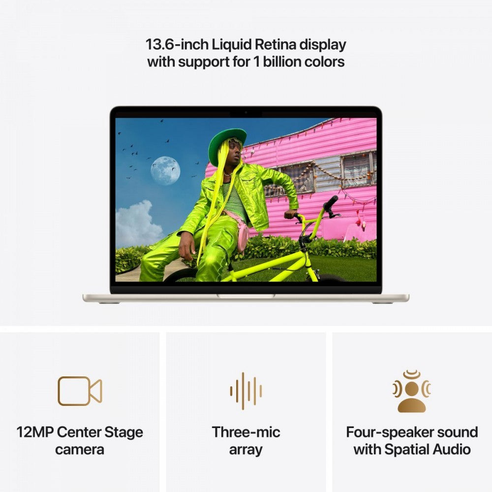 Macbook Air 13P Apple M5 Chip c/ 10 Core Cpu/8 Core Gpu, 16Gb, 512Gb Ssd - Luz das estrelas