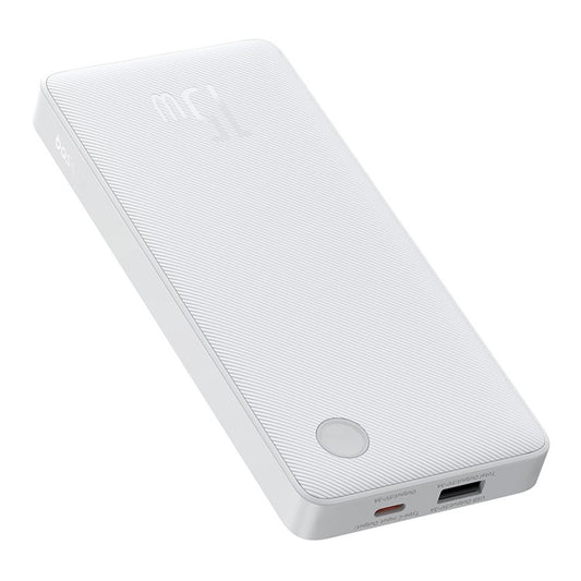 Baseus Powerbank Air Lite 10000Mah 15W Branca + Cabo Usb-C 30Cm