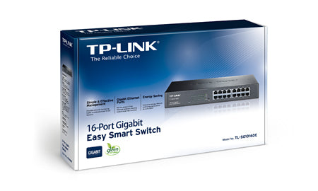 Tp-Link Switch TL-SG1016DE 16 Portas Gigabit Smart Managed Rack Mountable