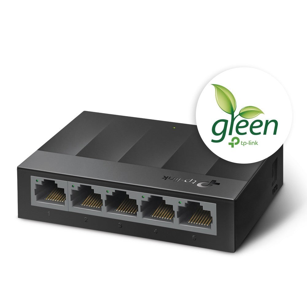 Tp-Link Switch LiteWave LS1005G Switch sem Gestão 5 Portas 10/100/1000 desktop montável na parede