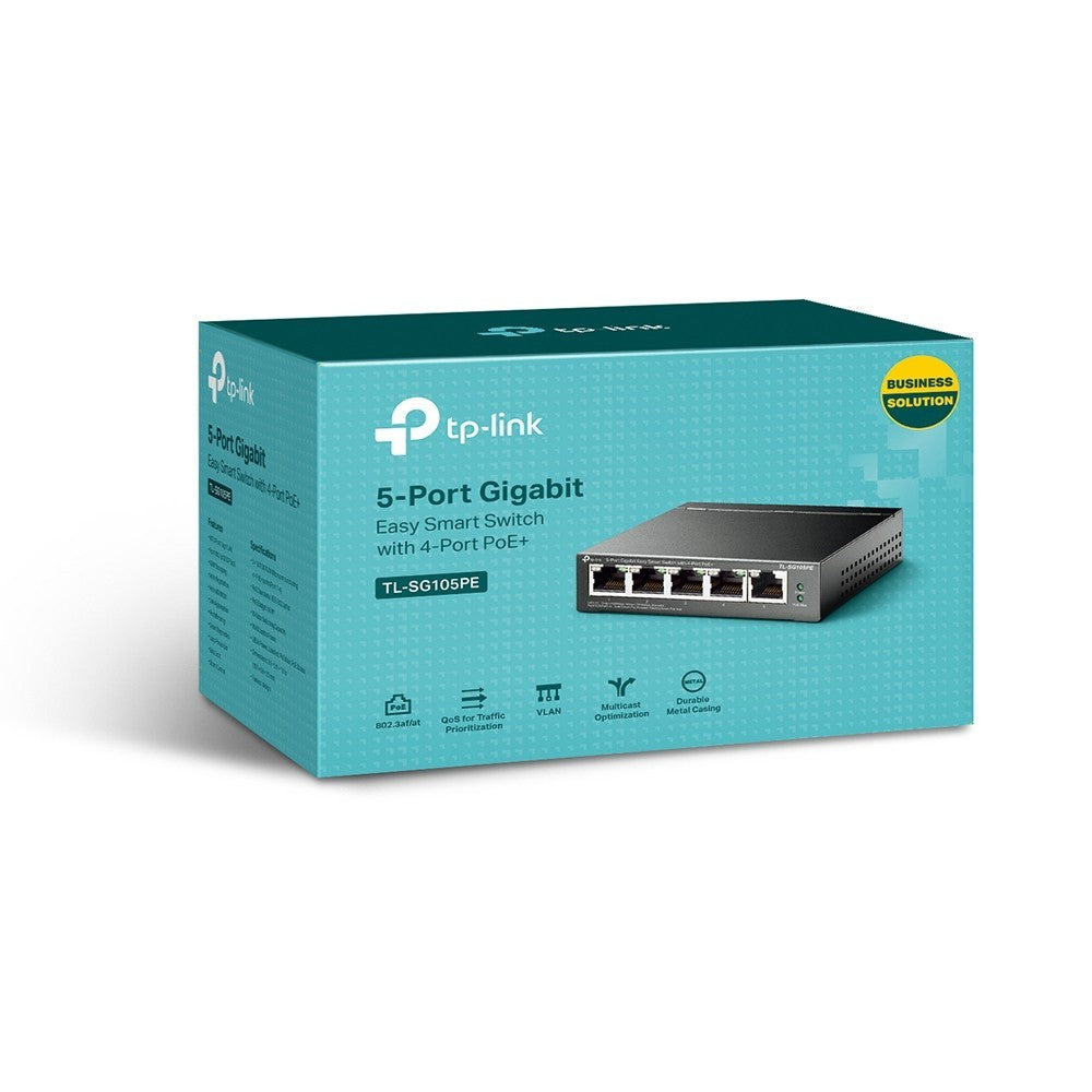 Tp-Link Switch 5-Portas Gigabit Easy Smart com 4-Port PoE+