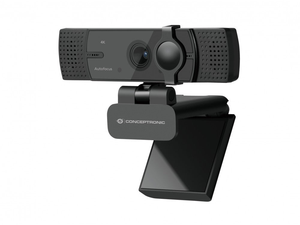Conceptronic 4K Ultra HD Autofocus Webcam c/ Dual Microfone