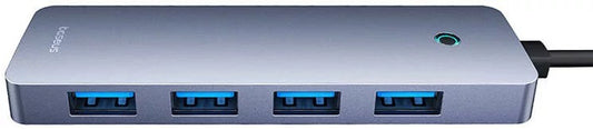 Hub Usb Baseus Hub 4In1 Ultrajoy Lite 100Cm Usb-A To 4X Usb 3.0 + Usb-C 5V (Grey)