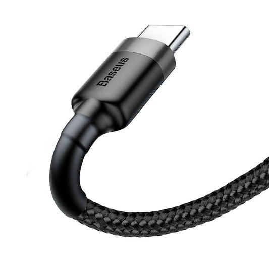 Cabo Baseus Cafule Tipo-C - Usb 2M Cinza/Preto