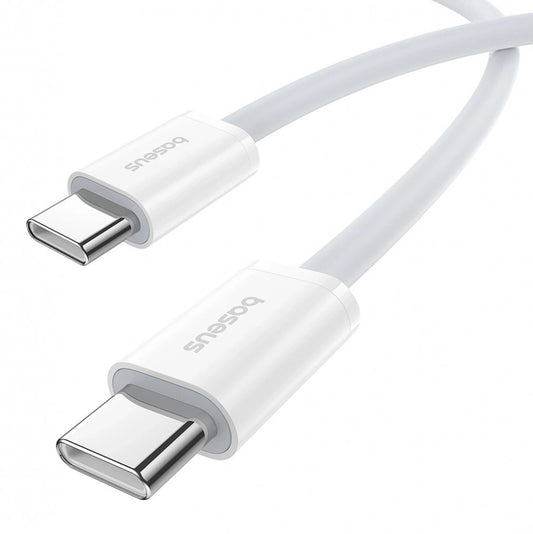 Baseus SUPERIOR SERIES 2 FAST CHARGING DATA CABLE TYPE-C TO TYPE-C 30W 1M MOON WHITE