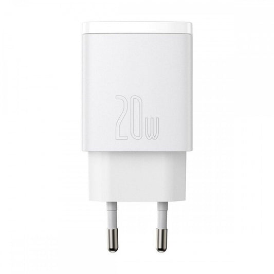 Baseus Carregador Rápido compacto U+C 20W Eu Branco