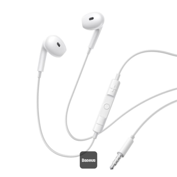 Auriculares Baseus Encok HZ19 Wired Earphones Moon White