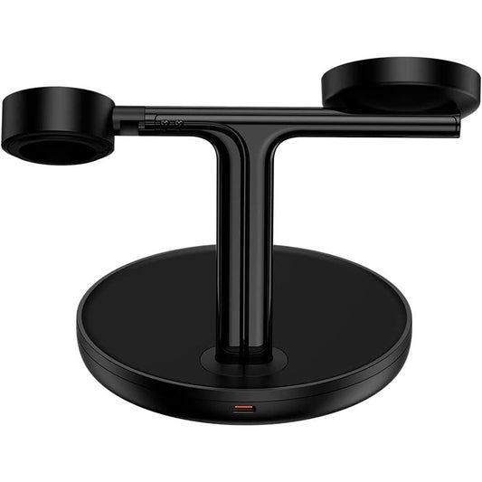 Baseus Carregador Rápido Wireless Magnetic Swan 3-in-1 20W Cluster Preto