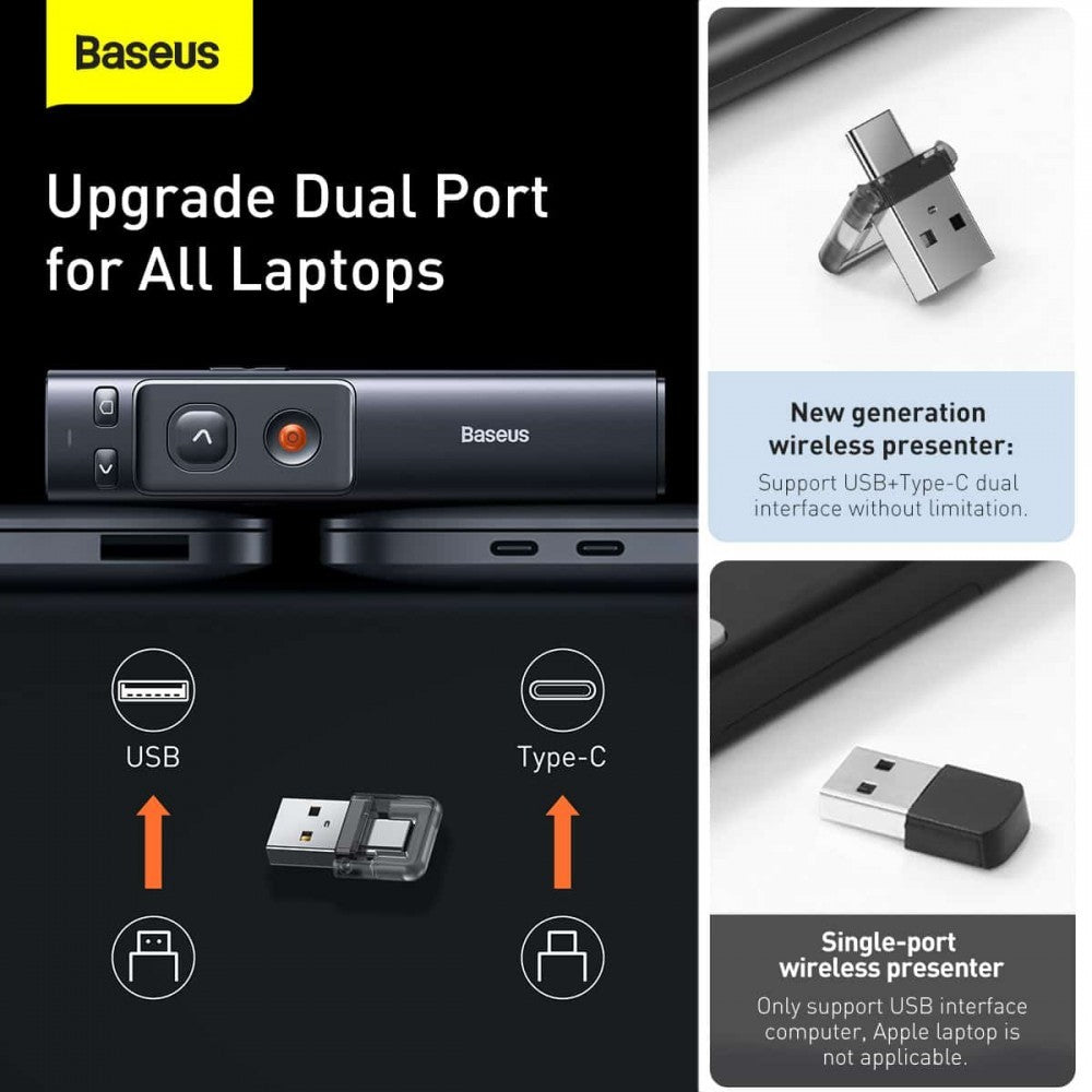 Baseus Apresentador Orange Dot Wireless Multimedia