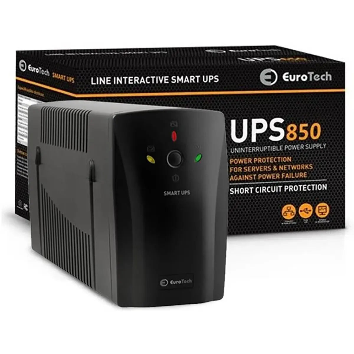 UPS Interactiva 850VA 510W Eurotech UPS850EU