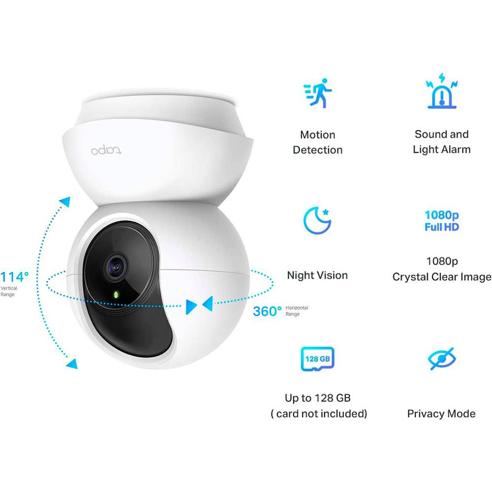 Câmara de Segurança TP-Link Tapo TC70 FHD Pan/Tilt Security Wi-Fi