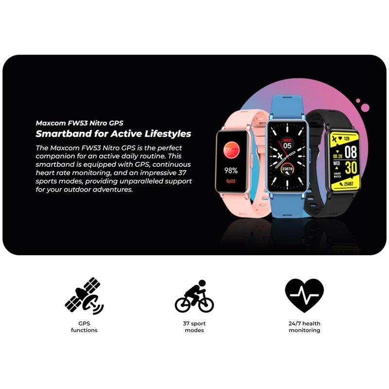 Smartwatch Maxcom Fw53 Nitro GPS Preto