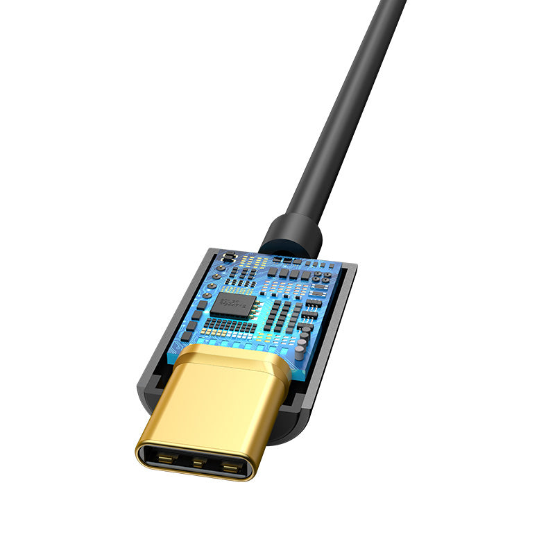 Baseus Adaptador L54 Usb-C Para Jack 3.5Mm Preto