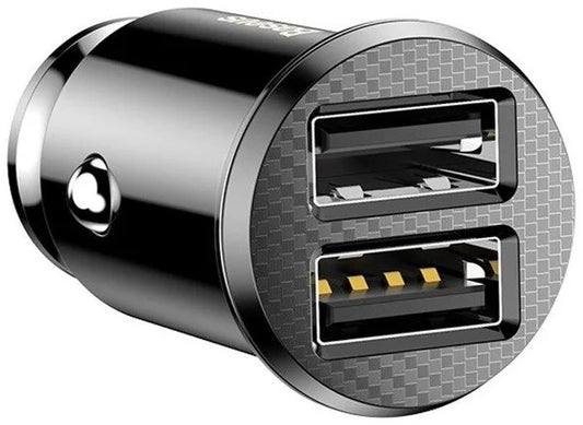 Baseus Carregador Isqueiro 2xUsb Preto