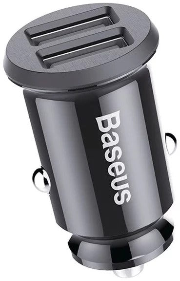 Baseus Carregador Isqueiro 2xUsb Preto