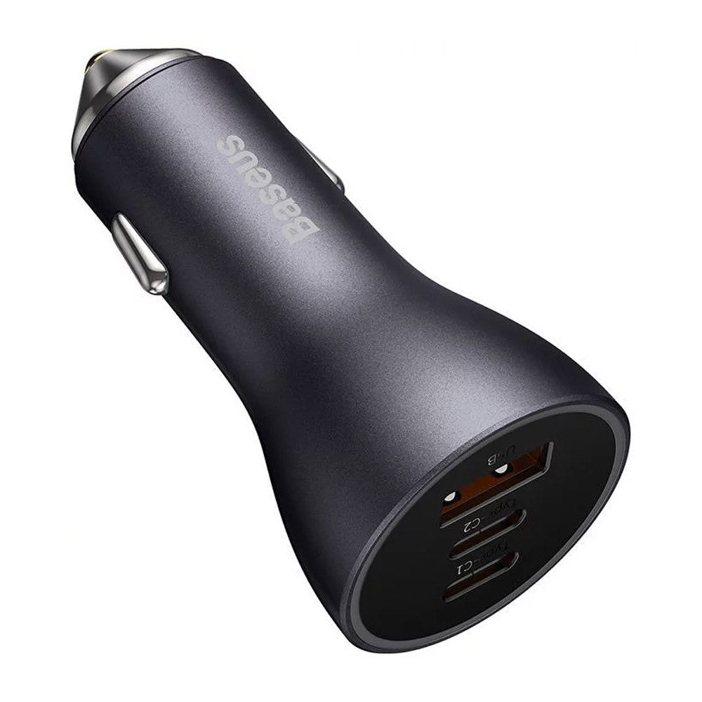Baseus Carregador Isqueiro Golden Contractor Pro Usb-C/Usb 65W Cinzento