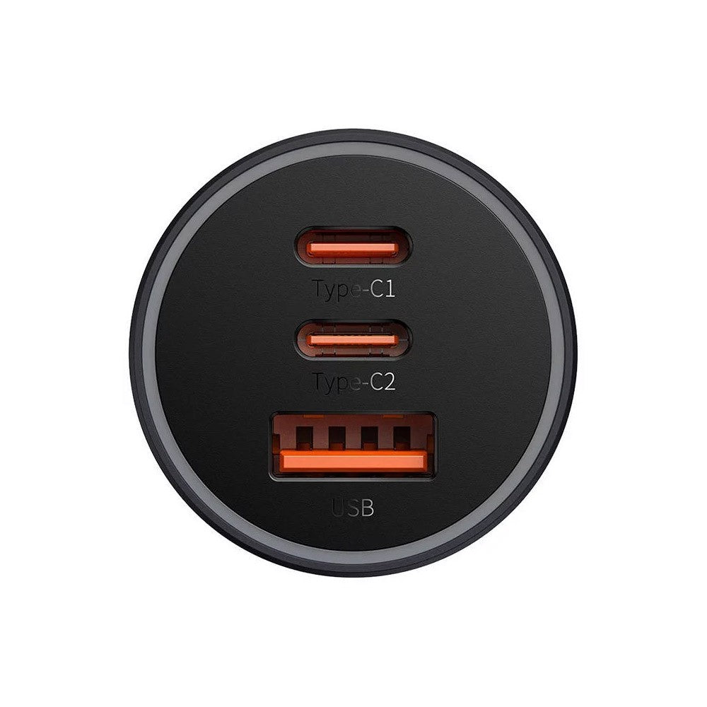 Baseus Carregador Isqueiro Golden Contractor Pro Usb-C/Usb 65W Cinzento