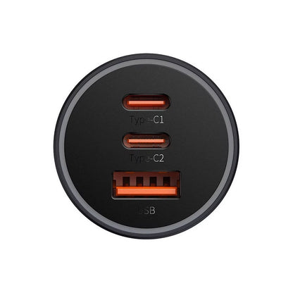 Baseus Carregador Isqueiro Golden Contractor Pro Usb-C/Usb 65W Cinzento