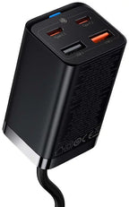 Carregador Baseus Rápido Gan3 Pro: 2x Usb-C: 2x Usb: 65W Preto