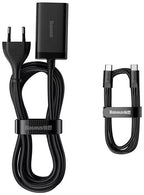 Carregador Baseus Rápido Gan3 Pro: 2x Usb-C: 2x Usb: 65W Preto