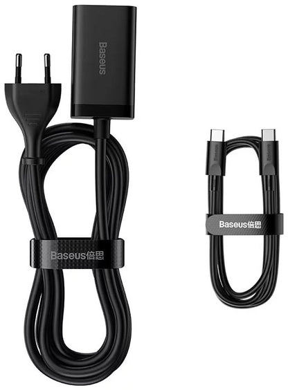 Carregador Baseus Rápido Gan3 Pro: 2x Usb-C: 2x Usb: 65W Preto