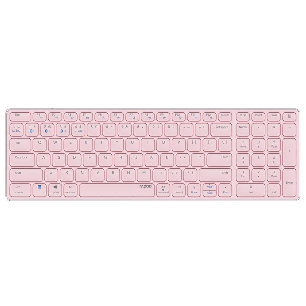 Teclado Rapoo E9700M Multi-mode Wireless Ultra-slim PT Rosa