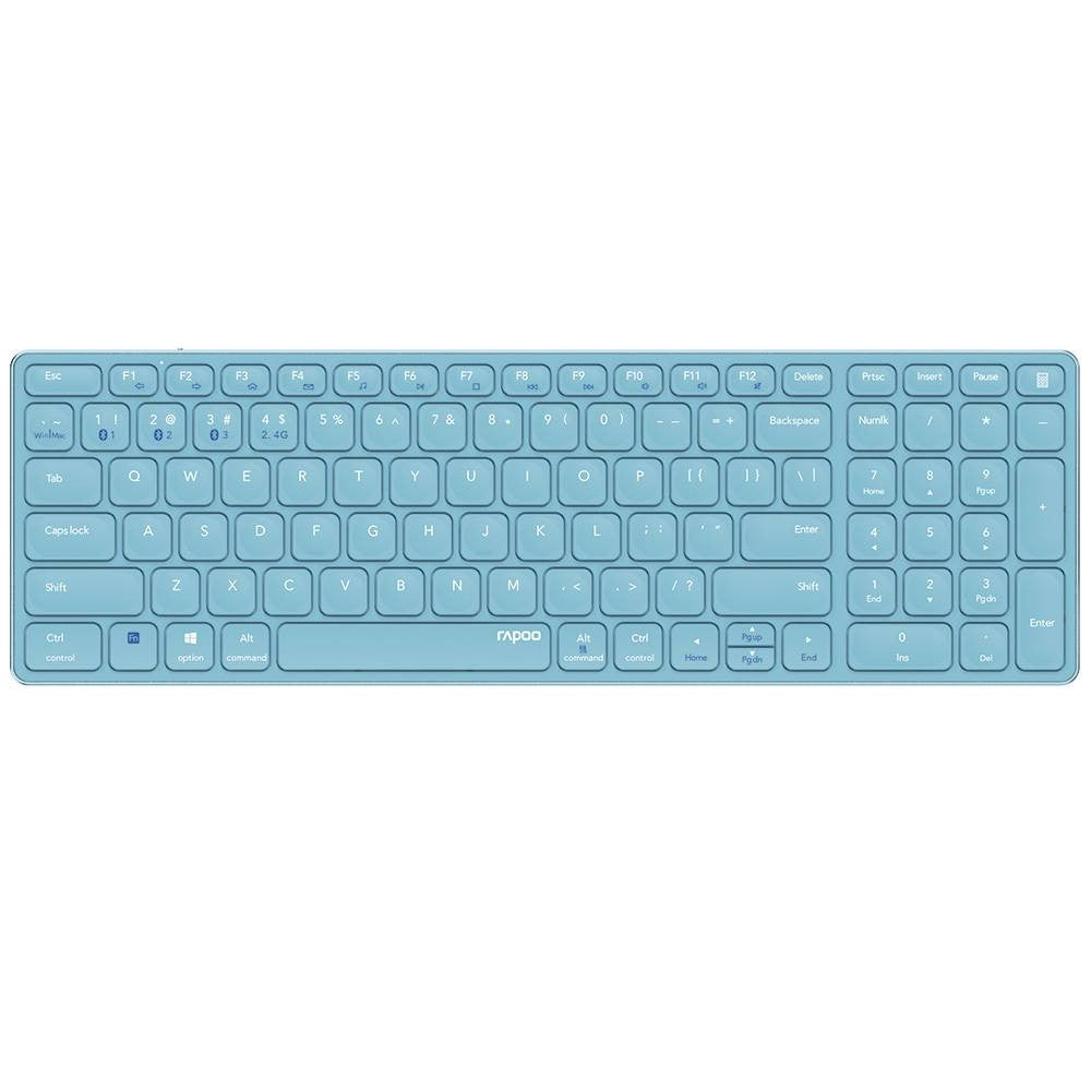 Teclado Rapoo E9700M Multi-mode Wireless Ultra-slim PT Azul