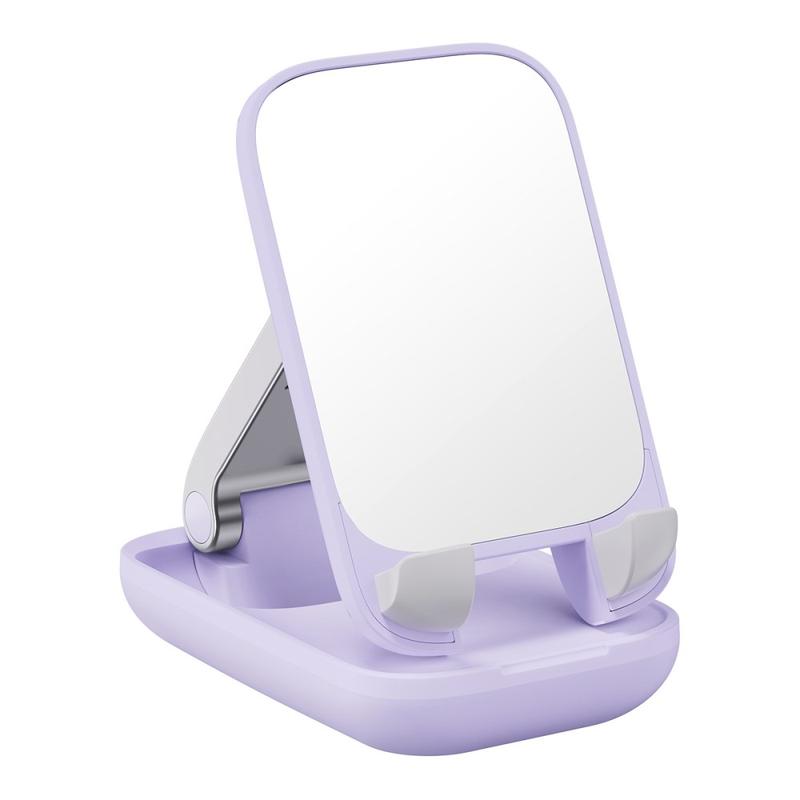 Baseus Suporte Telemóvel Ajustável Seashell Series (c/ Espelho) Nebula Roxo