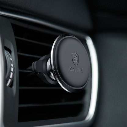 Baseus Suporte Telemóvel Carro grelha ventilação Magnetic c/ Cabo Clip Preto