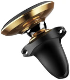 Baseus Suporte Telemóvel Carro grelha ventilação Magnetic c/ Cabo Clip Dourado