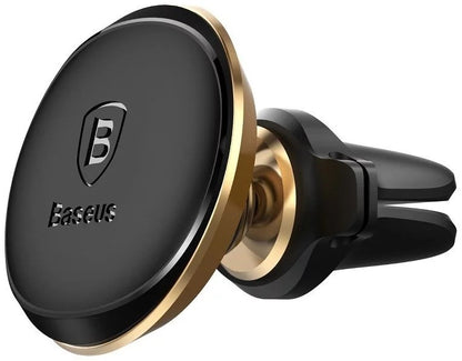 Baseus Suporte Telemóvel Carro grelha ventilação Magnetic c/ Cabo Clip Dourado