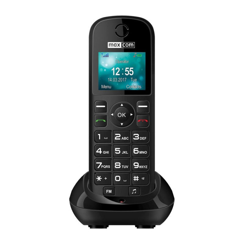 Telefone MaxCom s/Fios MM35D Preto