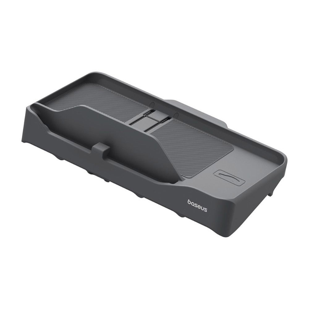 Compartimento de Arrumação para Carro Baseus T-Space Series 2-em-1 com Leitor Cartões ETC Cinza