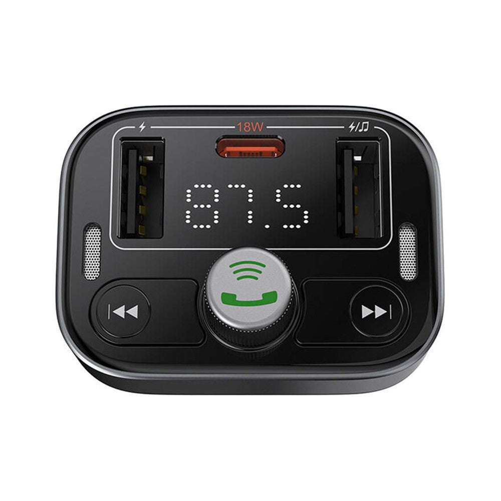 Baseus Carregador de Isqueiro S-09 Pro Series Car + Transmissor FM/Bluetooth Preto