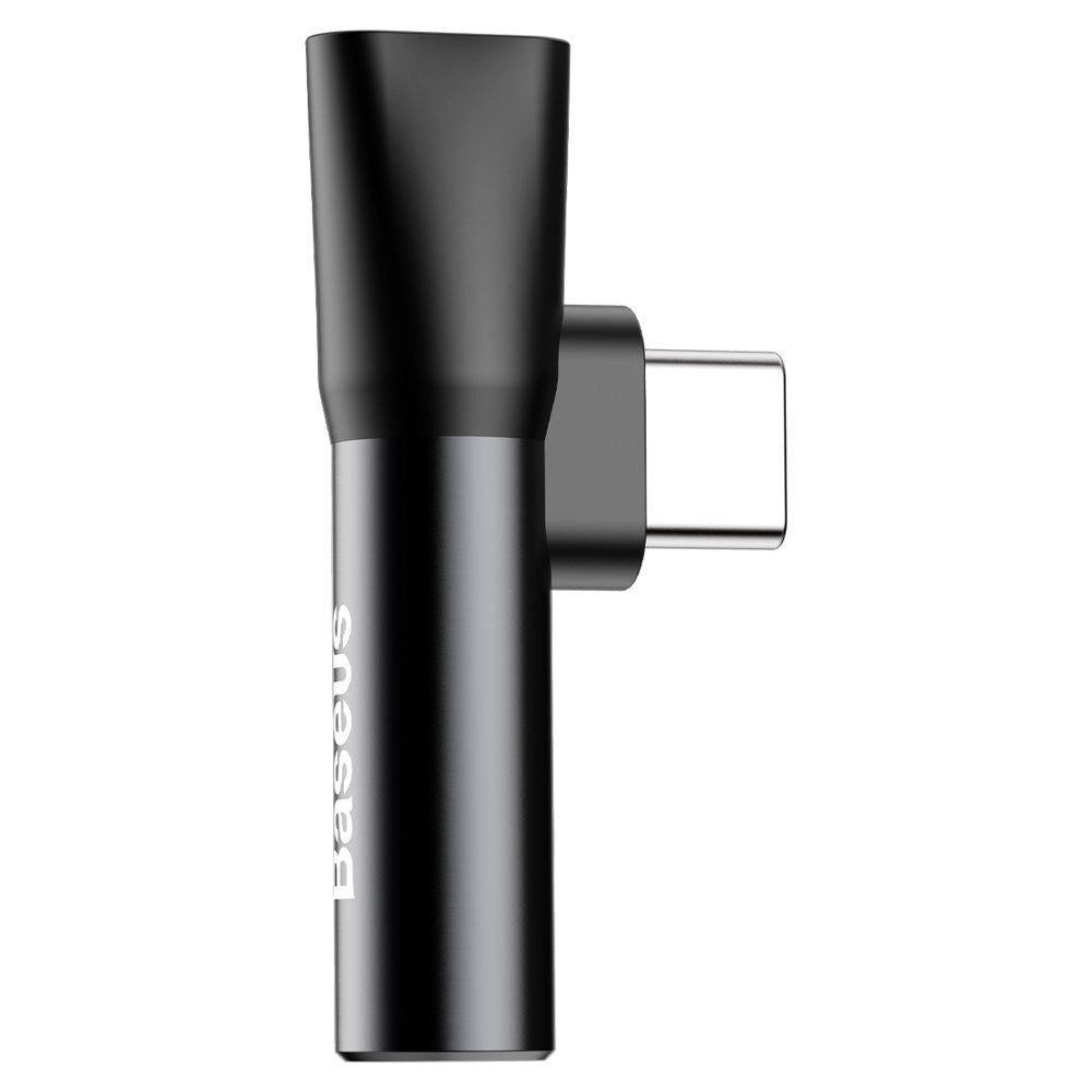 Adaptador Baseus Reduction Series USB-C para Jack 3.5mm + USB-C (Macho) Preto