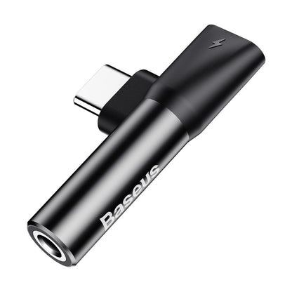 Adaptador Baseus Reduction Series USB-C para Jack 3.5mm + USB-C (Macho) Preto