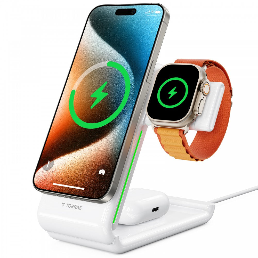 Carregador Torras Polypow 3-in-1 Wireless Charging Pad