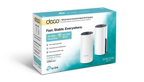 Sistema Mesh TP-Link Deco P9 AC1200 Dual-Band WiFi 5 Gigabit Pack-2 + Powerline AV1000