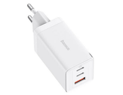 Baseus Carregador Gan5 Pro Fast Charger 2C+U 65W Eu White(Include Xiaobai Series Fast Charging Cabo Ty
