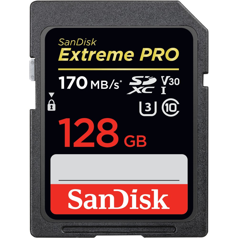 Cartão de Memória Extreme Pro SDXC 128GB 170MB/s V30 UHS-I U3