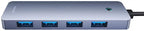 Baseus Hub Usb Ultrajoy 4In1 100Cm Cinza