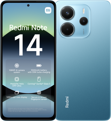 Smartphone Redmi Note 14 4G 8Gb/256Gb Ocean Blue