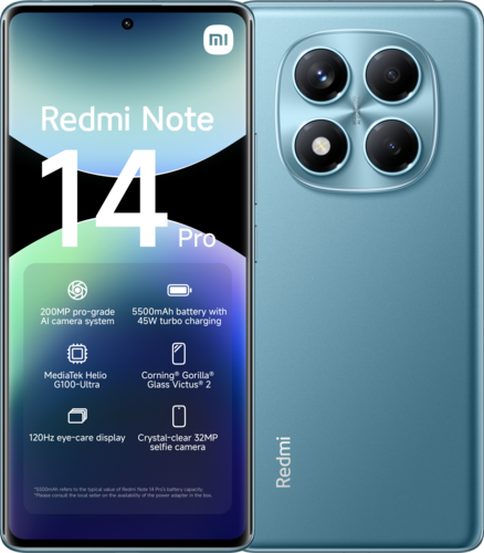 Smartphone Redmi Note 14 Pro Ocean Blue 8GB+256GB