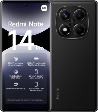 Smartphone Redmi Note 14 Pro Midnight Black 8GB+256GB
