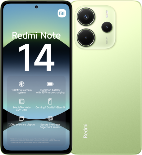 Smartphone Redmi Note 14 Lime Green 6GB+128GB