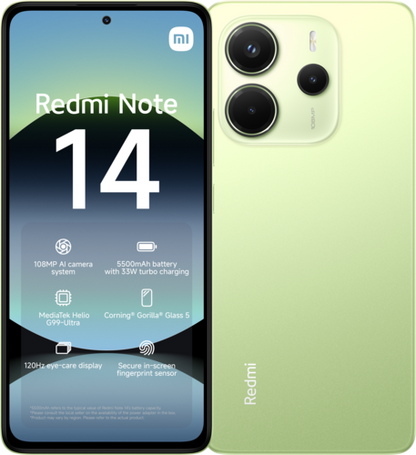 Smartphone Redmi Note 14 Lime Green 6GB+128GB